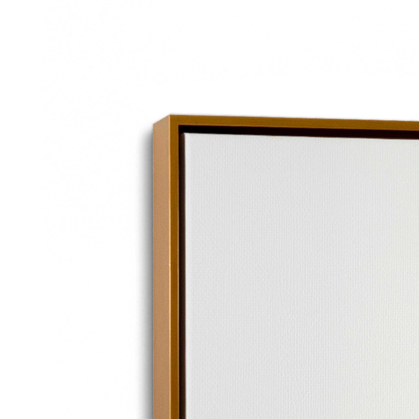 [Color:Polished Gold], Picture of art in a Polished Gold frame at an angle