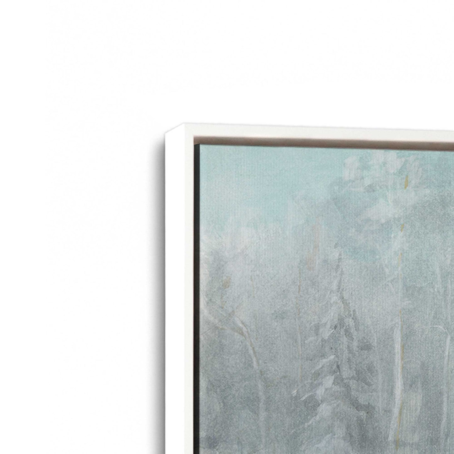 [Color:Opaque White], Picture of art in a White frame at an angle