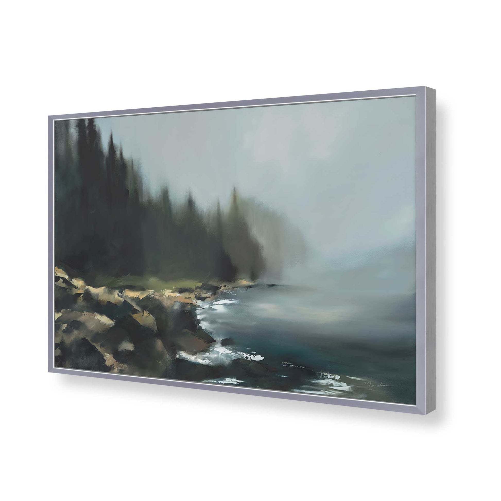 [Color:Polished Chrome], Picture of art in a Polished Chrome frame of the corner