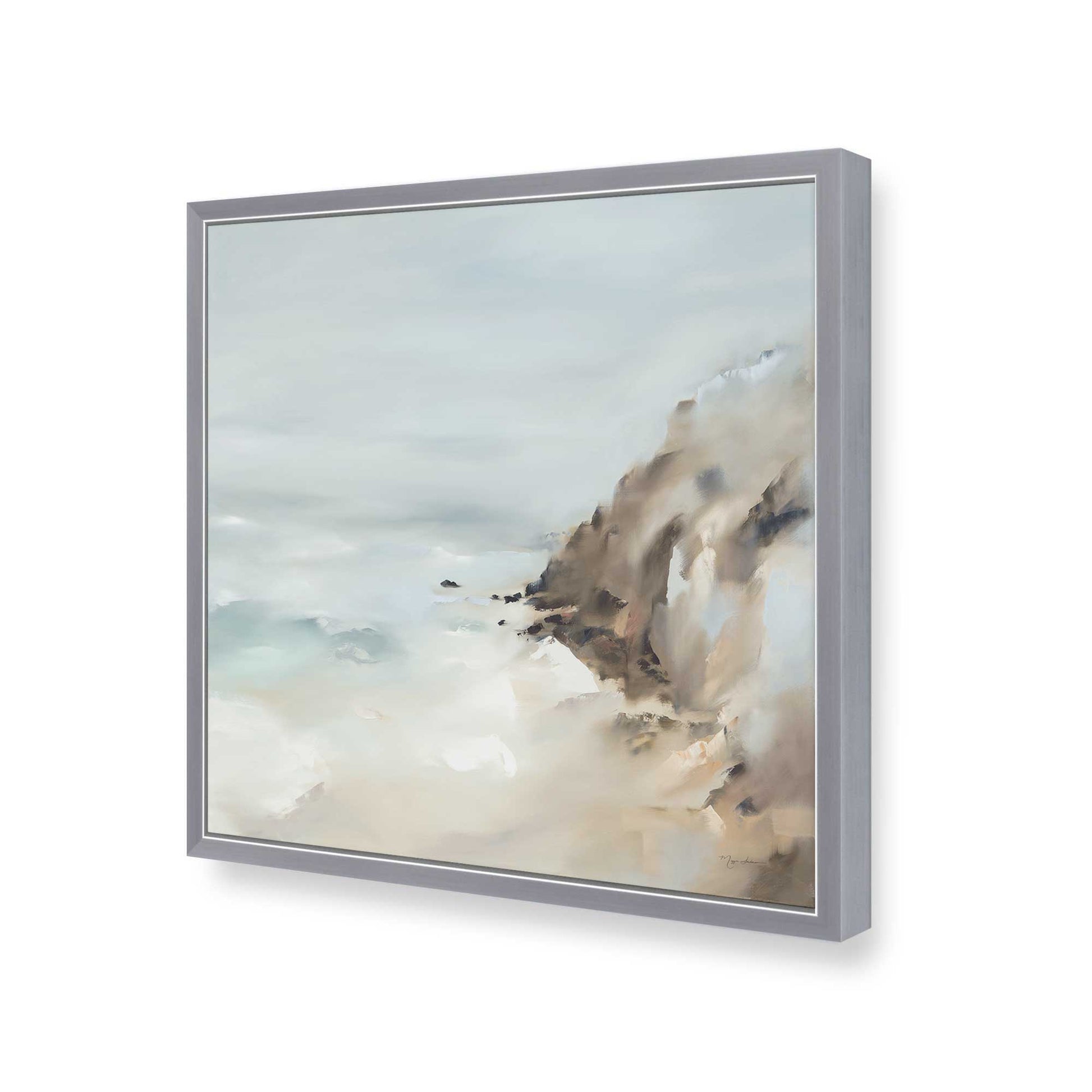 [Color:Polished Chrome], Picture of art in a Polished Chrome frame of the corner