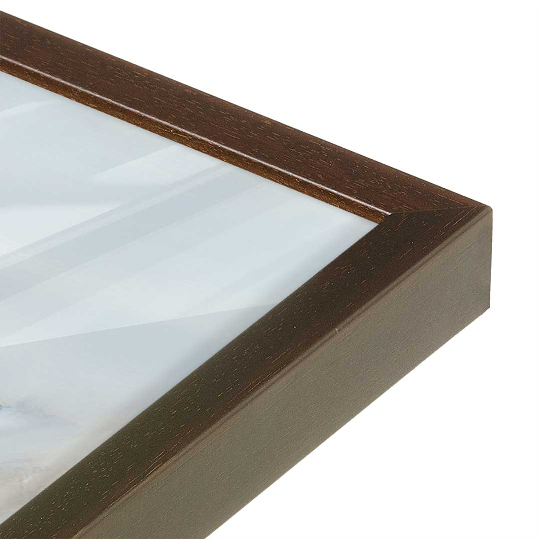 [Color:Espresso], Picture of art in a Espresso frame at an angle