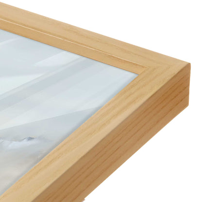 [Color:American Maple], Picture of art in a American Maple frame at an angle