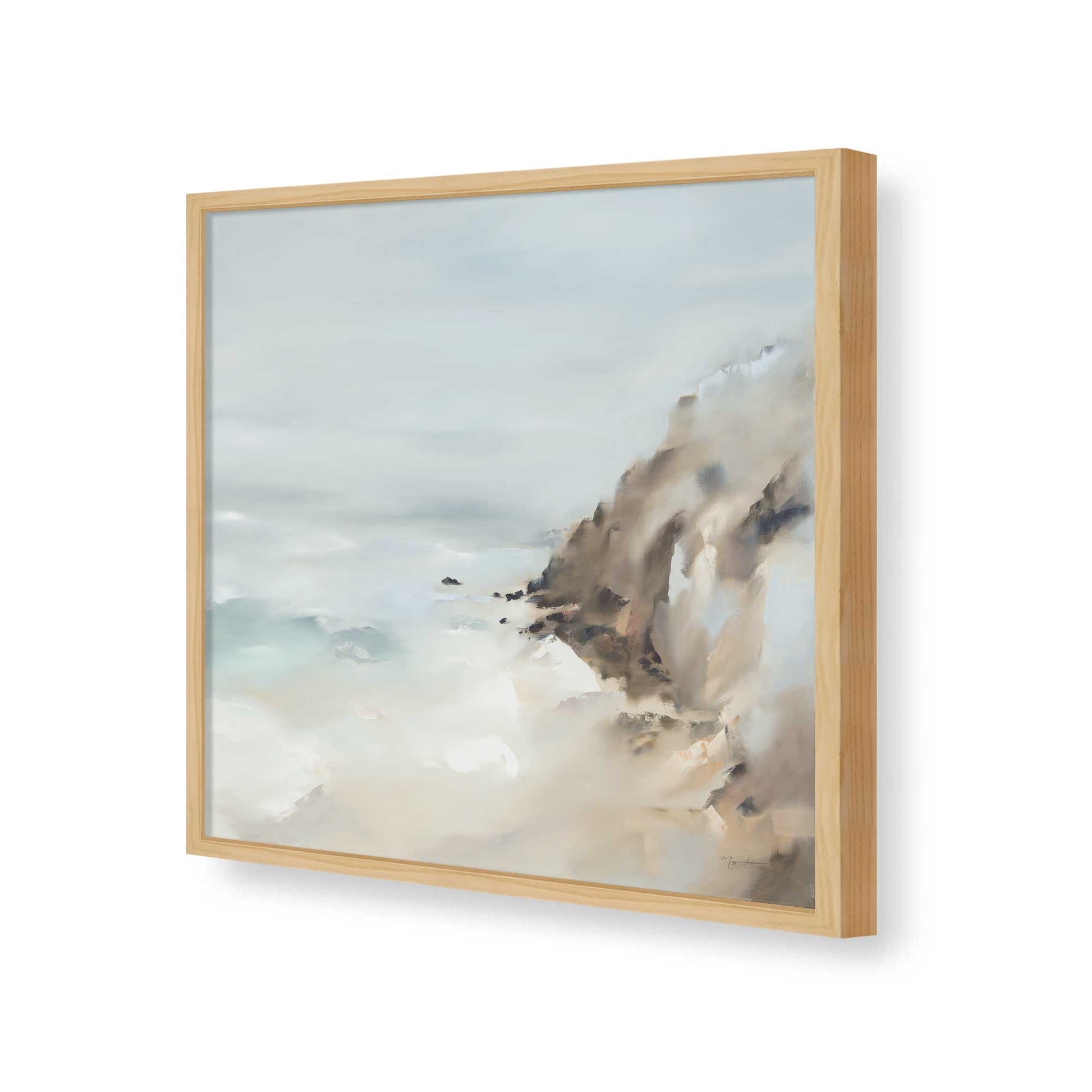 [Color:American Maple], Picture of art in a American Maple frame of the corner