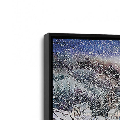 [Color:Satin Black], Picture of art in a Satin Black frame at an angle