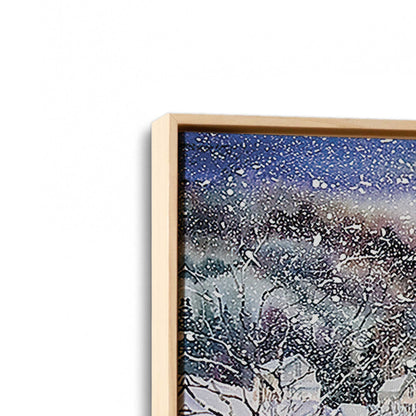 [Color:American Maple], Picture of art in a American Maple frame at an angle