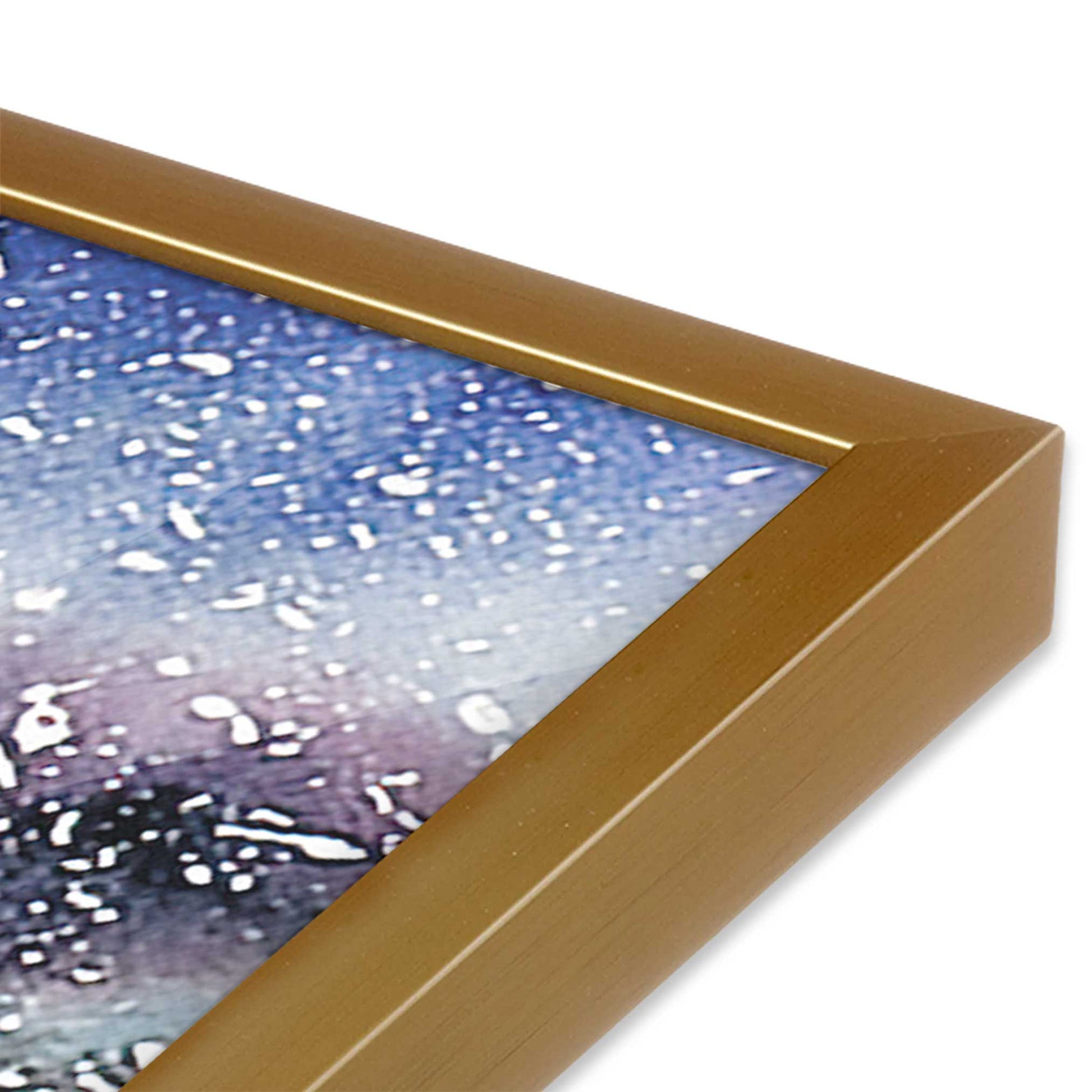 [Color:Polished Gold], Picture of art in a Polished Gold frame at an angle