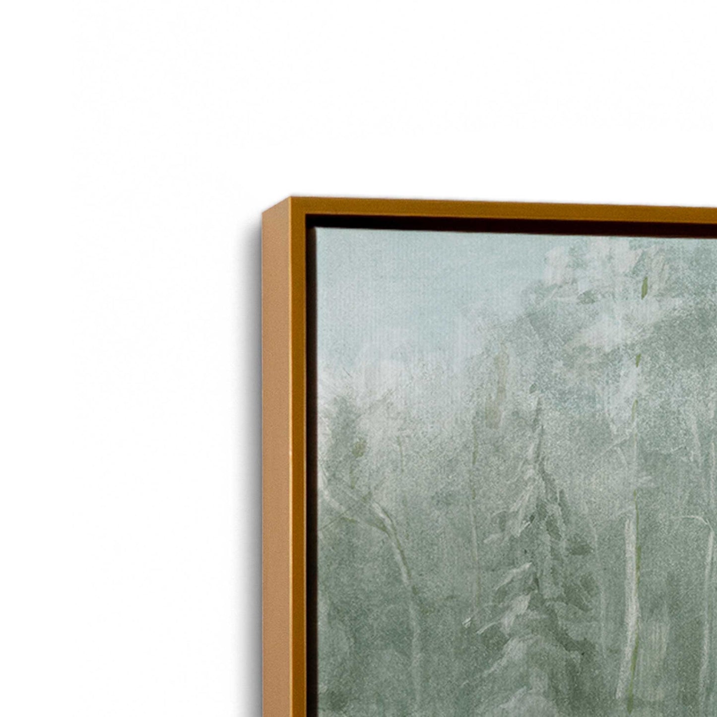 [Color:Polished Gold], Picture of art in a Polished Gold frame at an angle