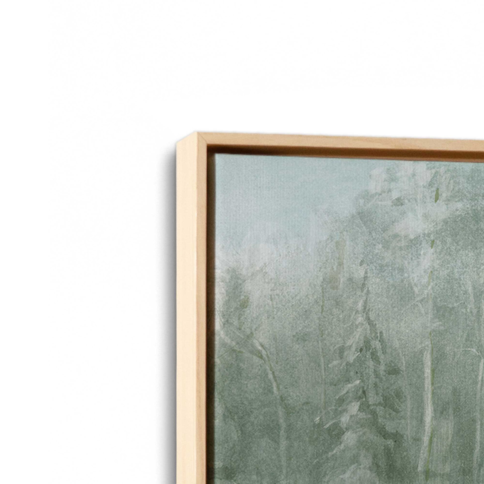 [Color:American Maple], Picture of art in a American Maple frame at an angle