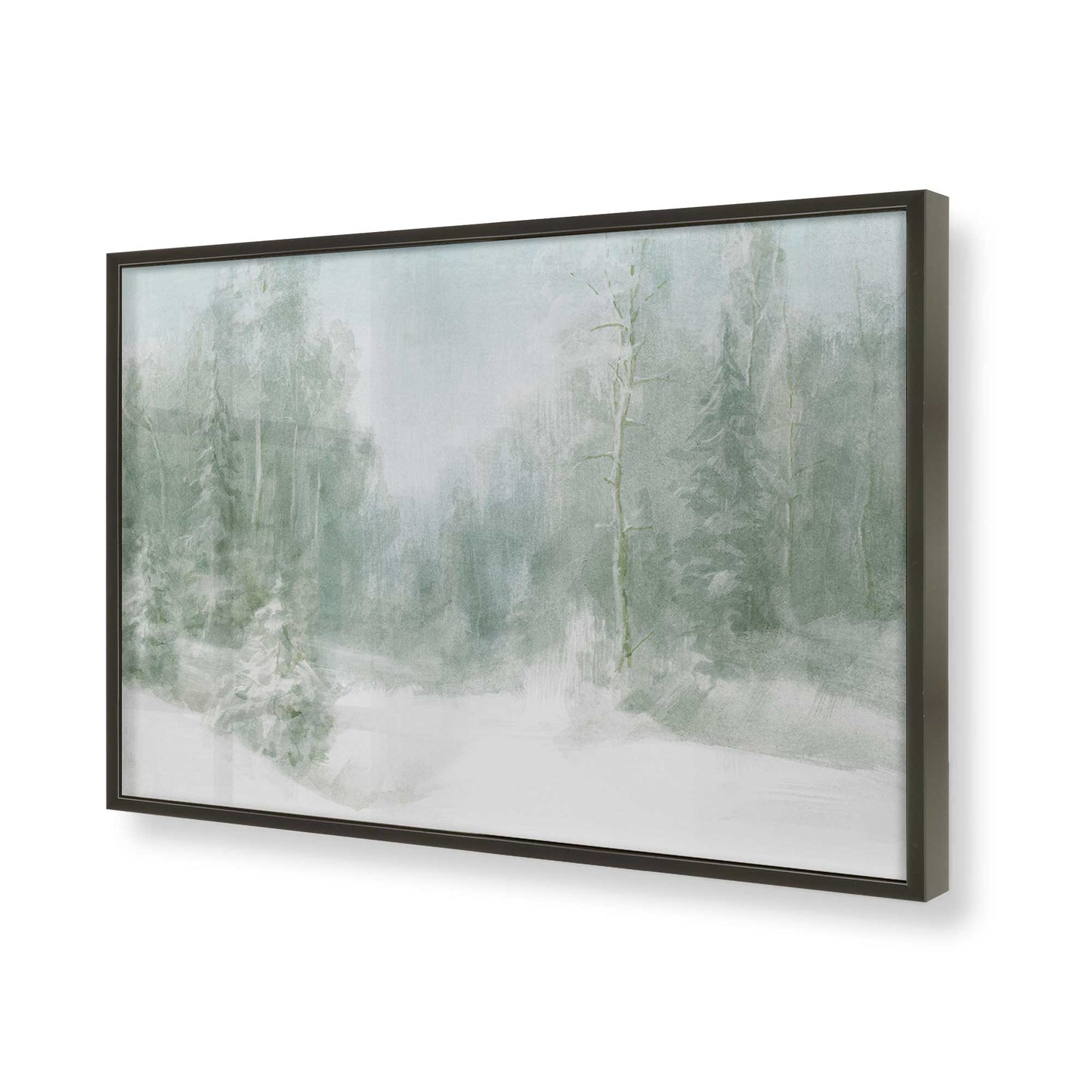 [Color:Satin Black], Picture of art in a Satin Black frame of the corner