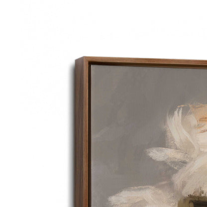 [Color:Walnut], Picture of art in a Walnut frame at an angle