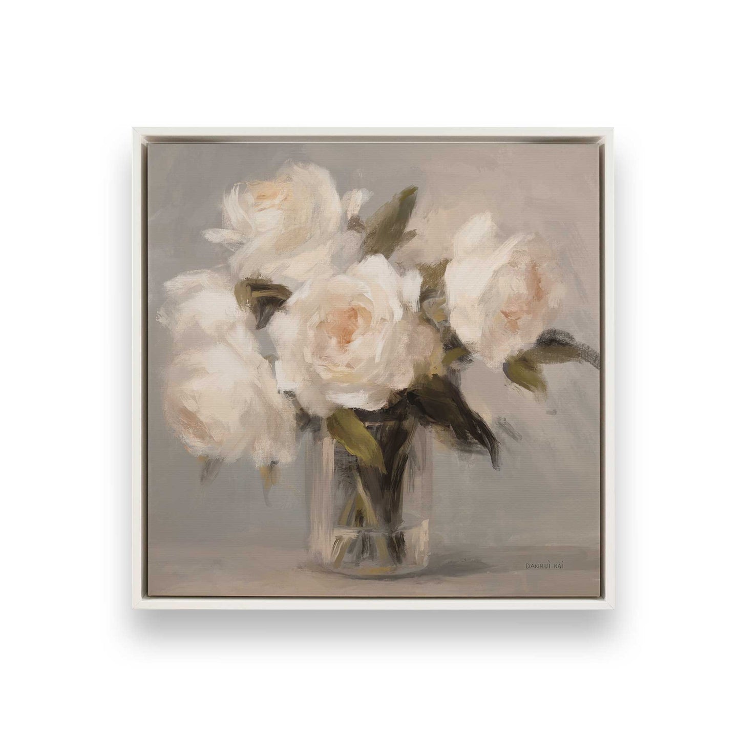 [Color:Opaque White], Picture of art in a White frame