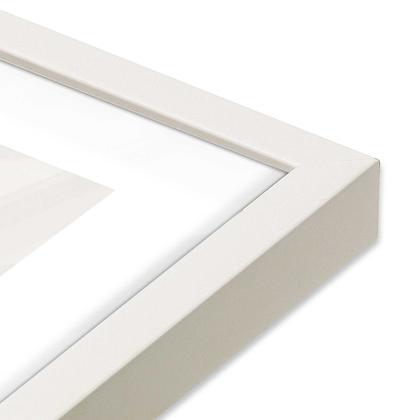 [Color:Opaque White], Picture of art in a Opaque White frame at an angle