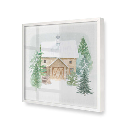 [Color:Opaque White], Picture of art in a Opaque White frame at an angle