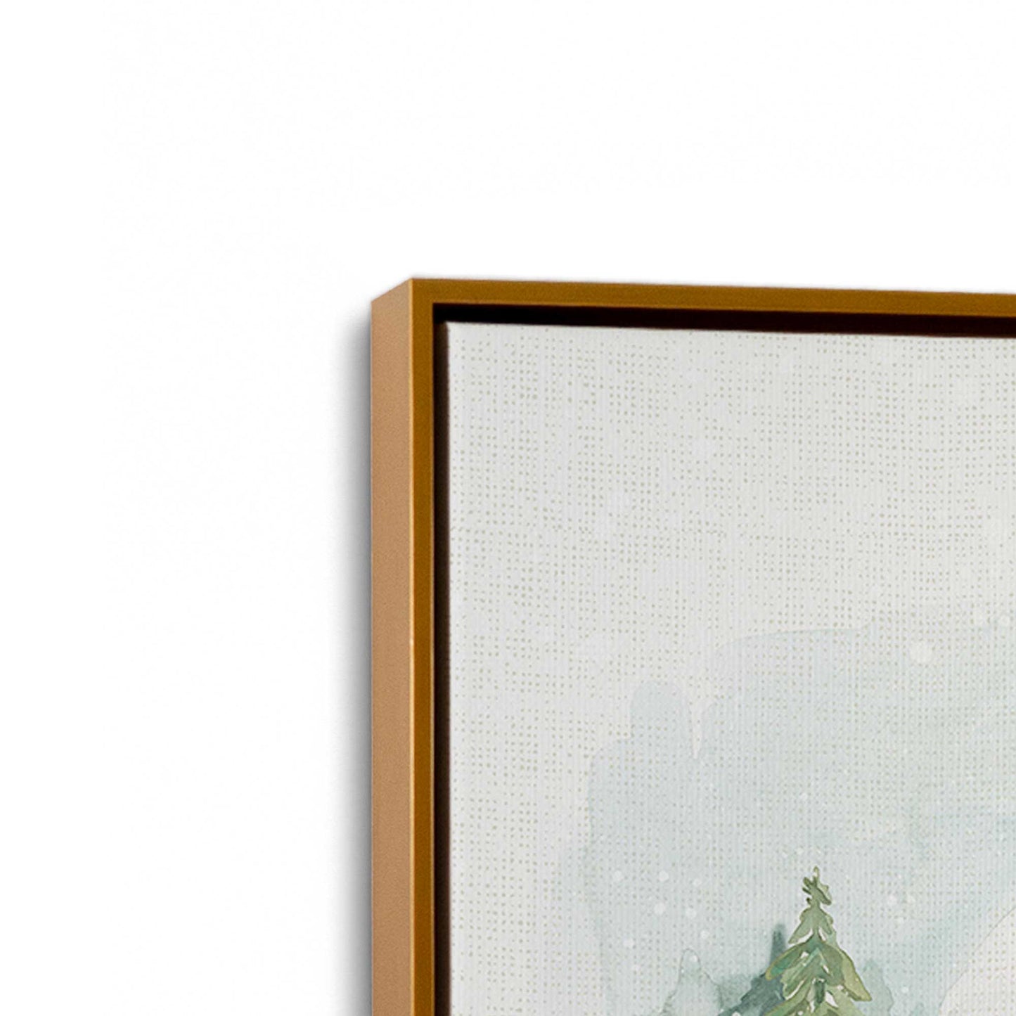 [Color:Polished Gold], Picture of art in a Polished Gold frame at an angle