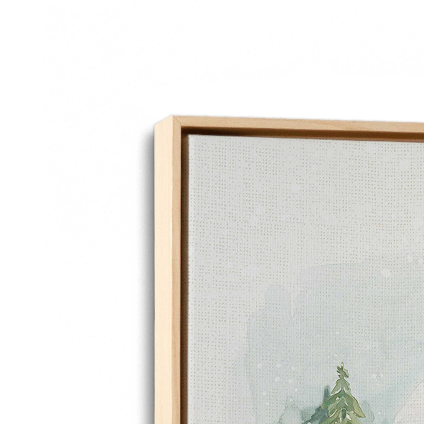 [Color:American Maple], Picture of art in a American Maple frame at an angle