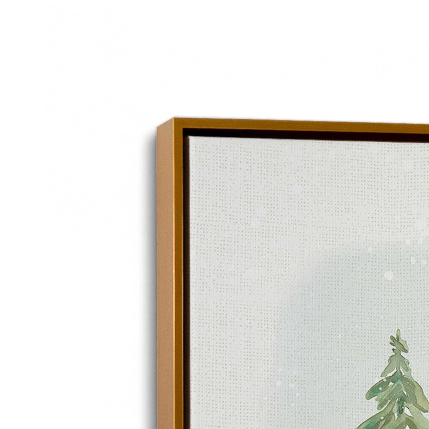 [Color:Polished Gold], Picture of art in a Polished Gold frame at an angle