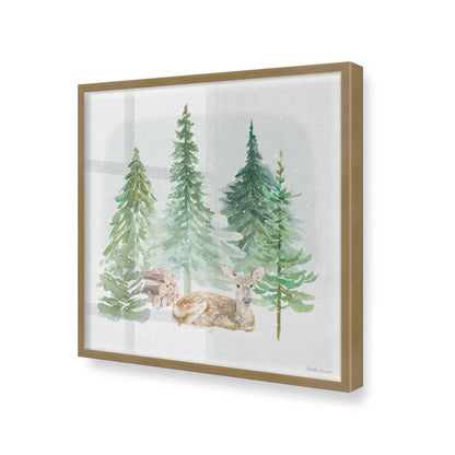 [Color:Brushed Gold], Picture of art in a Brushed Gold frame at an angle