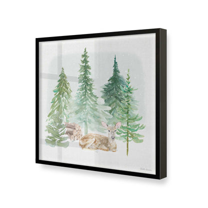 [Color:Satin Black], Picture of art in a Satin Black frame at an angle