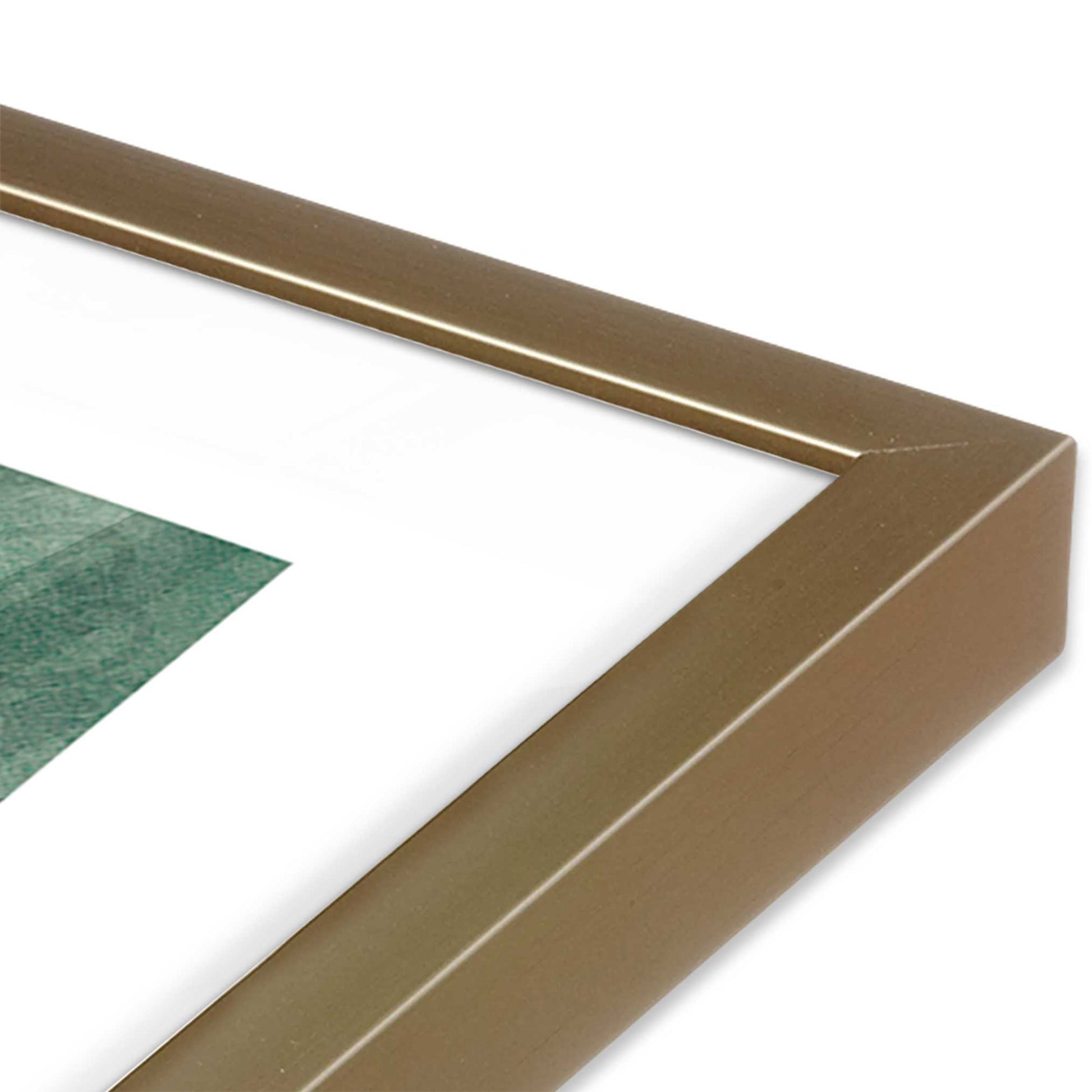 [Color:Brushed Gold], Picture of art in a Brushed Gold frame of the corner