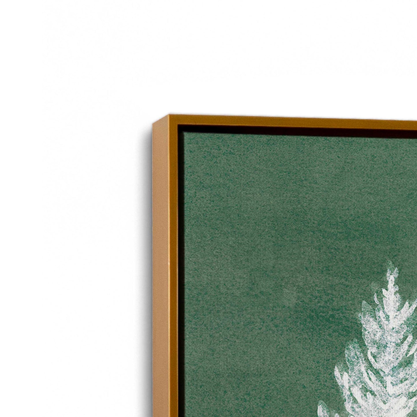 [Color:Polished Gold], Picture of art in a Polished Gold frame at an angle