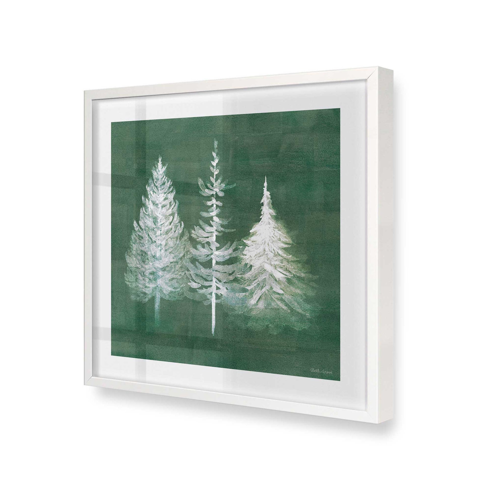 [Color:Opaque White], Picture of art in a Opaque White frame at an angle