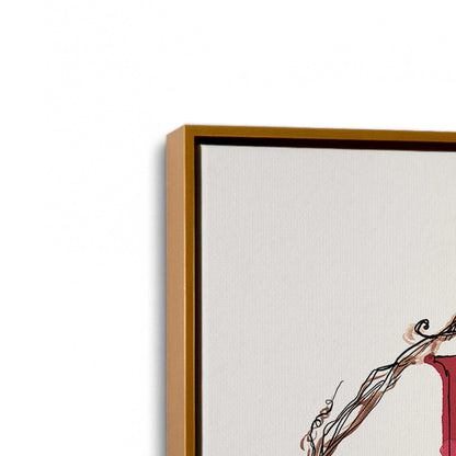 [Color:Polished Gold], Picture of art in a Polished Gold frame at an angle