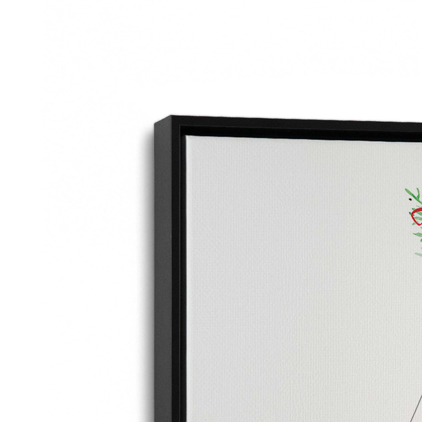 [Color:Satin Black], Picture of art in a Satin Black frame at an angle