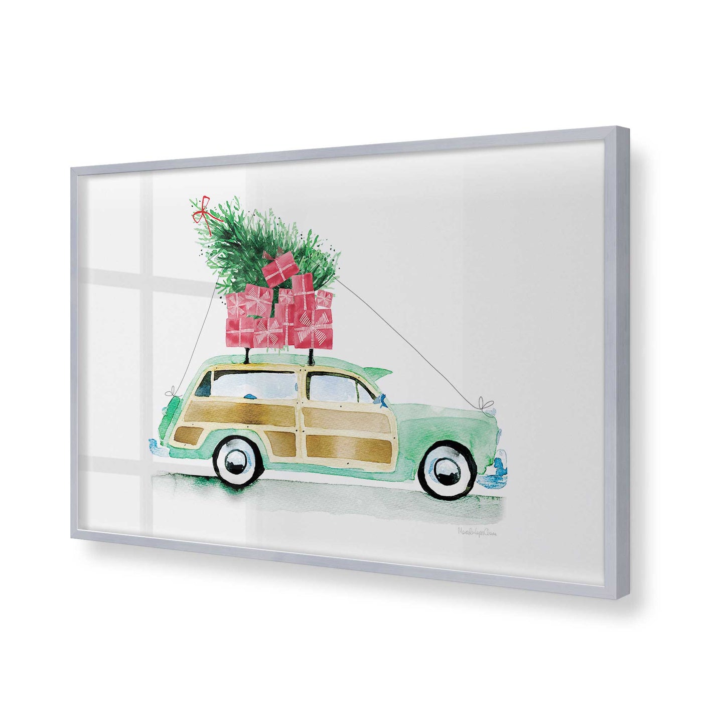 [Color:Polished Chrome], Picture of art in a Polished Chrome frame of the corner