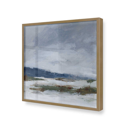 [Color:Brushed Gold], Picture of art in a Brushed Gold frame at an angle