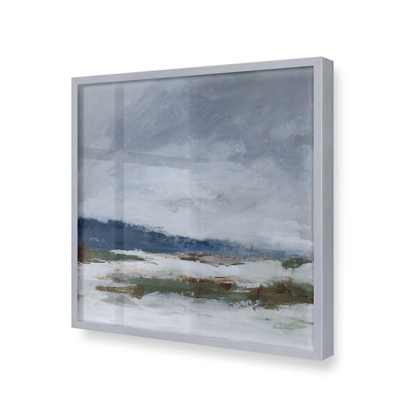 [Color:Polished Chrome], Picture of art in a Polished Chrome frame at an angle