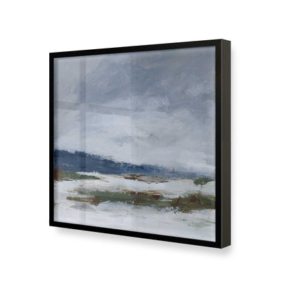 [Color:Satin Black], Picture of art in a Satin Black frame at an angle