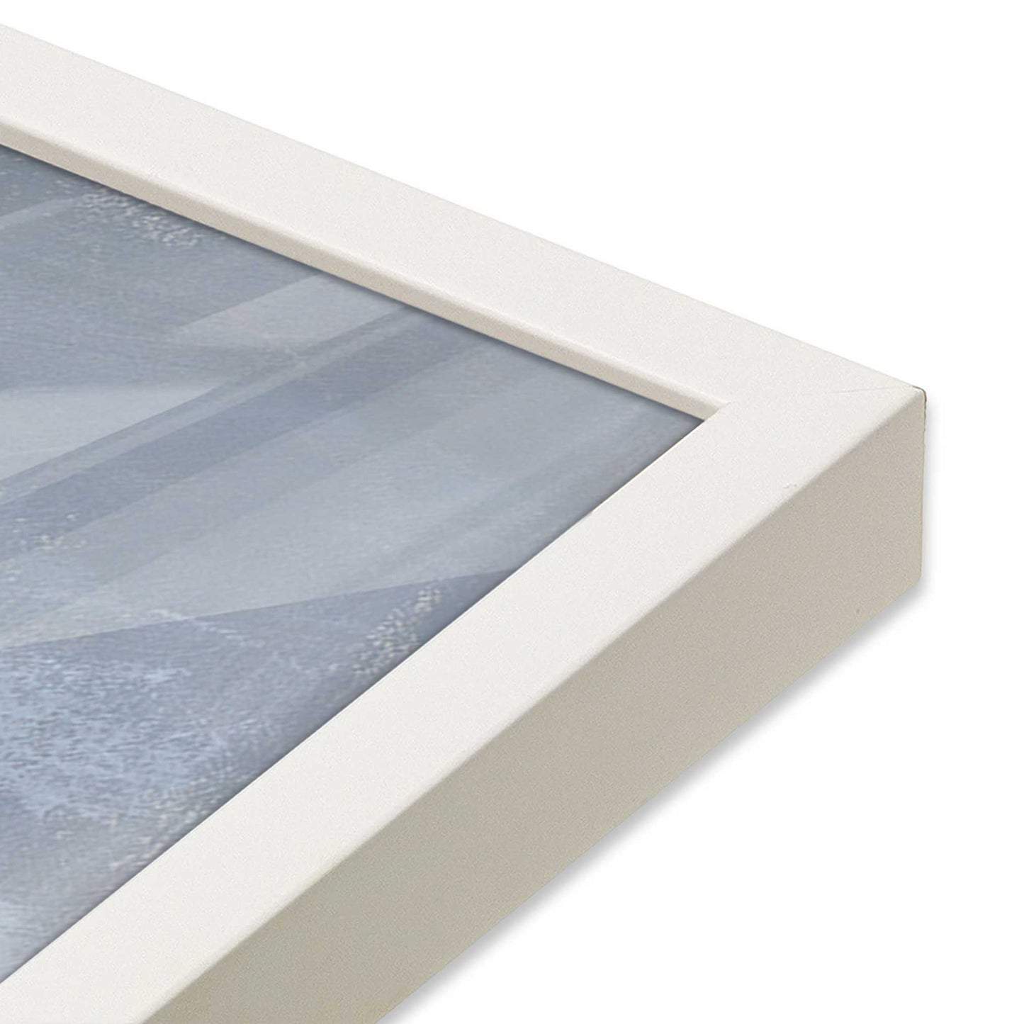 [Color:Opaque White], Picture of art in a Opaque White frame of the corner