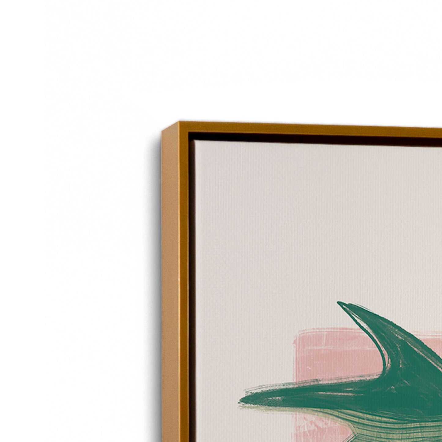 [Color:Polished Gold], Picture of art in a Polished Gold frame at an angle