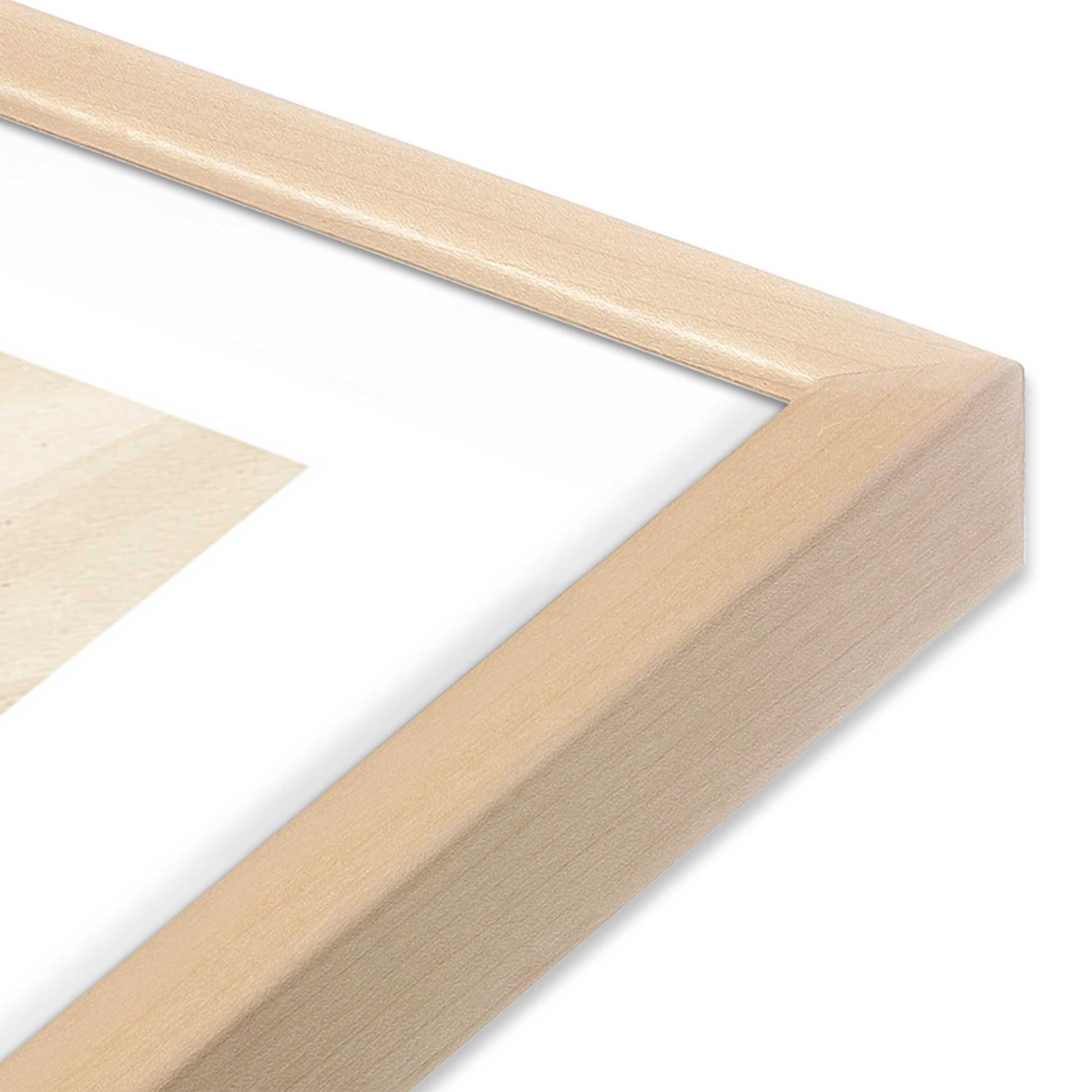 [Color:Raw Maple], Picture of art in a Raw Maple frame at an angle