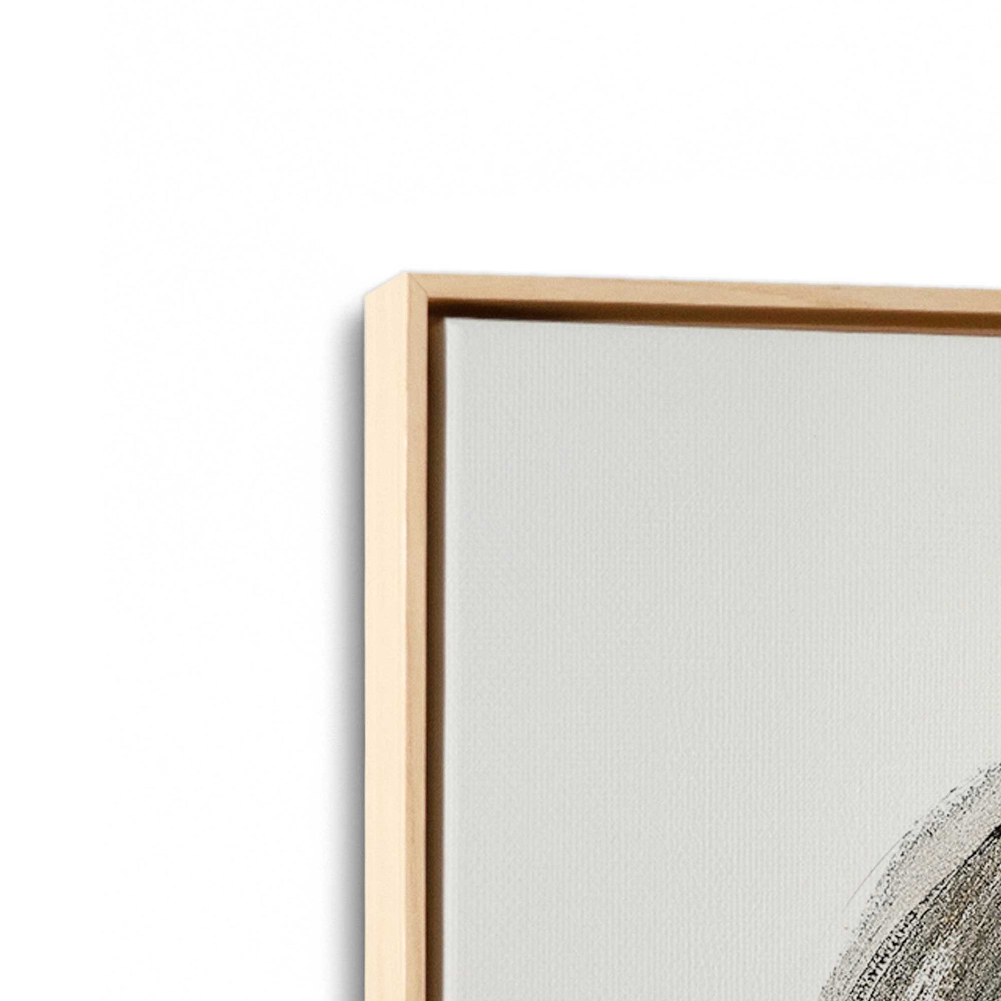 [Color:American Maple], Picture of art in a American Maple frame at an angle