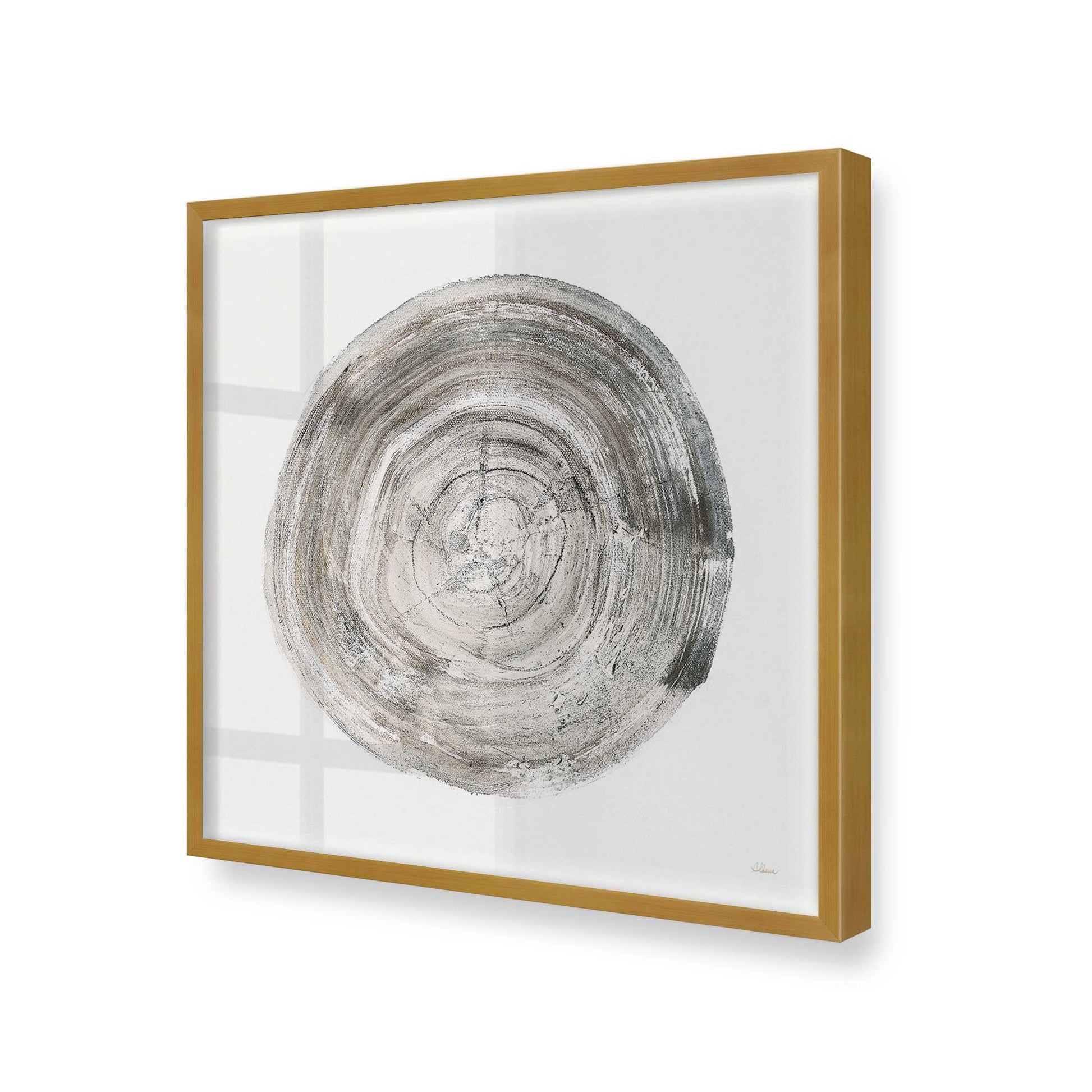 [Color:Polished Gold], Picture of art in a Polished Gold frame at an angle