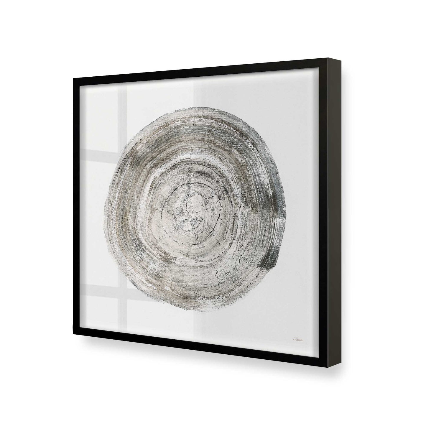 [Color:Satin Black], Picture of art in a Satin Black frame at an angle