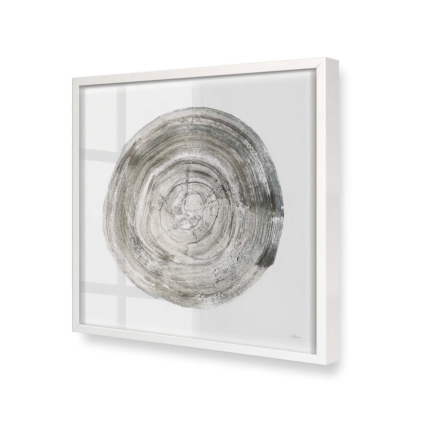 [Color:Opaque White], Picture of art in a Opaque White frame at an angle