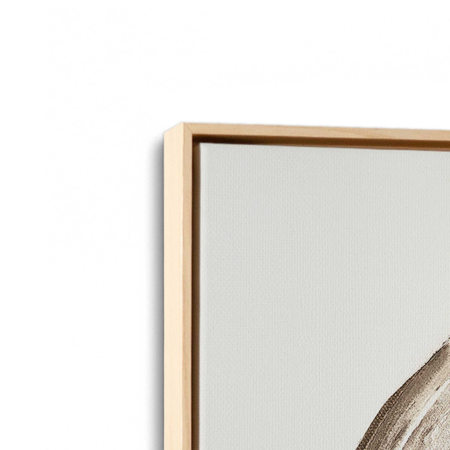 [Color:American Maple], Picture of art in a American Maple frame at an angle