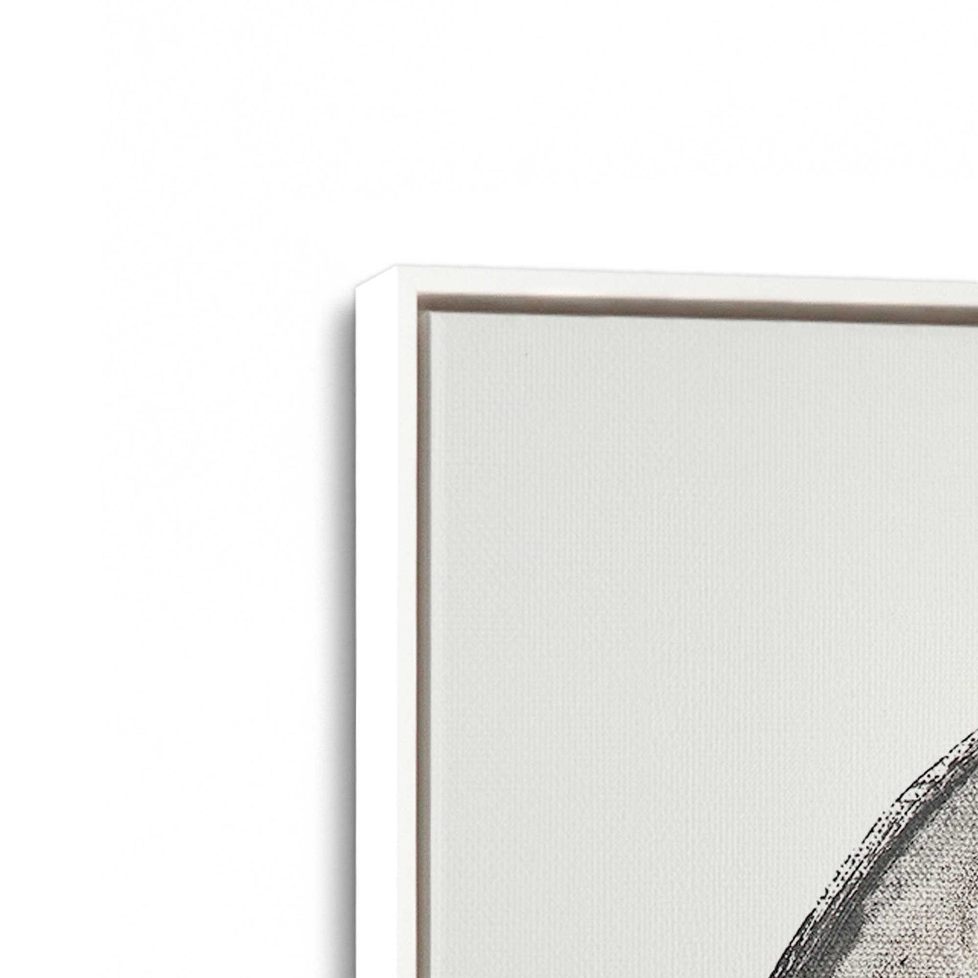 [Color:Opaque White], Picture of art in a White frame at an angle