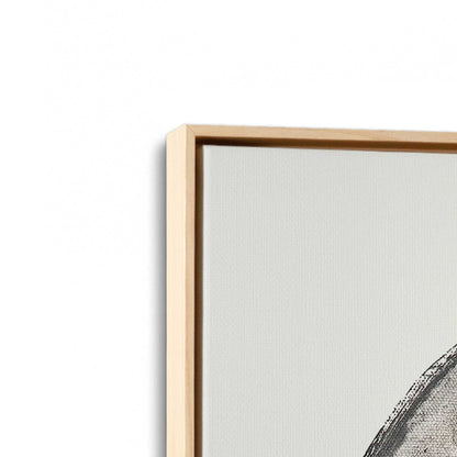 [Color:American Maple], Picture of art in a American Maple frame at an angle