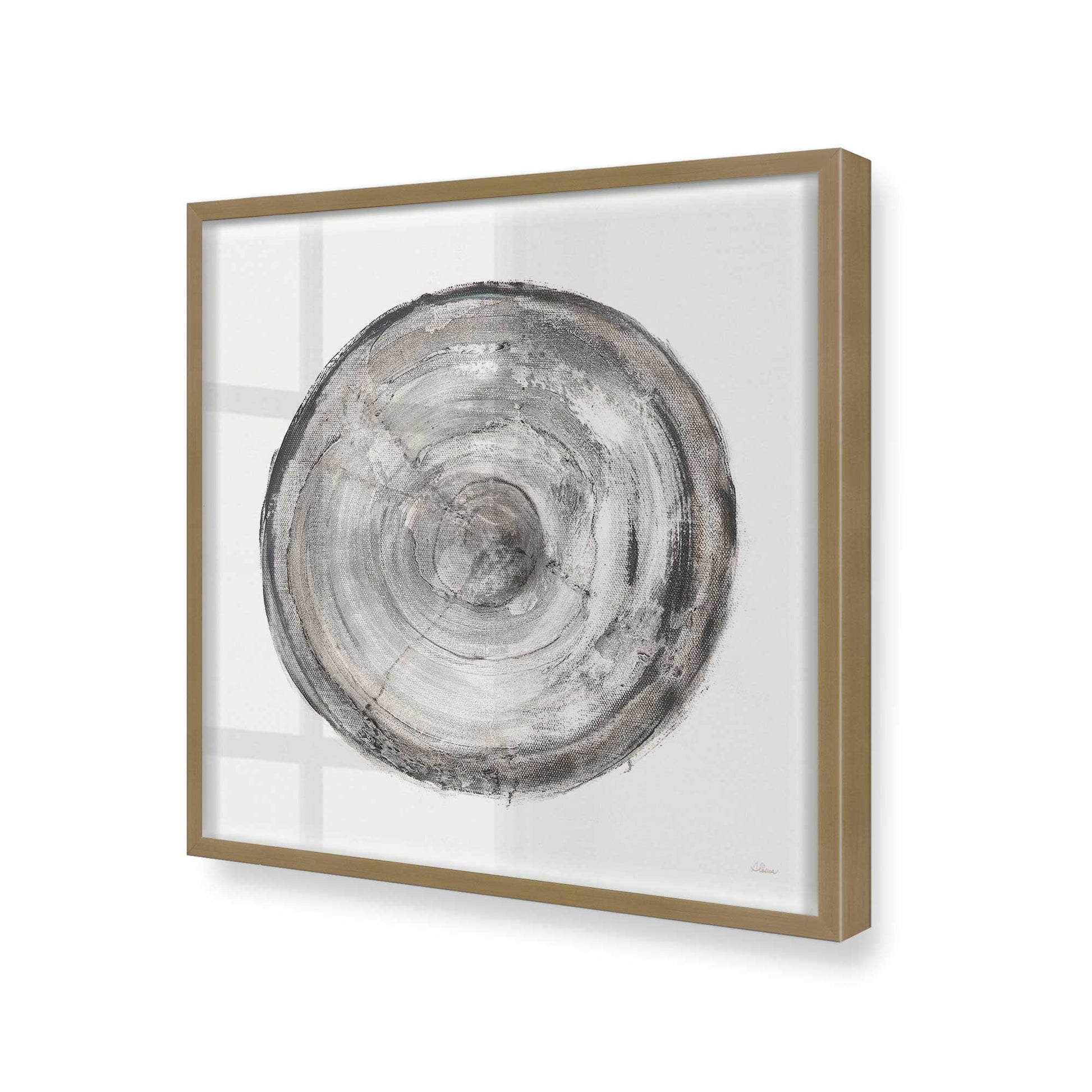 [Color:Brushed Gold], Picture of art in a Brushed Gold frame at an angle