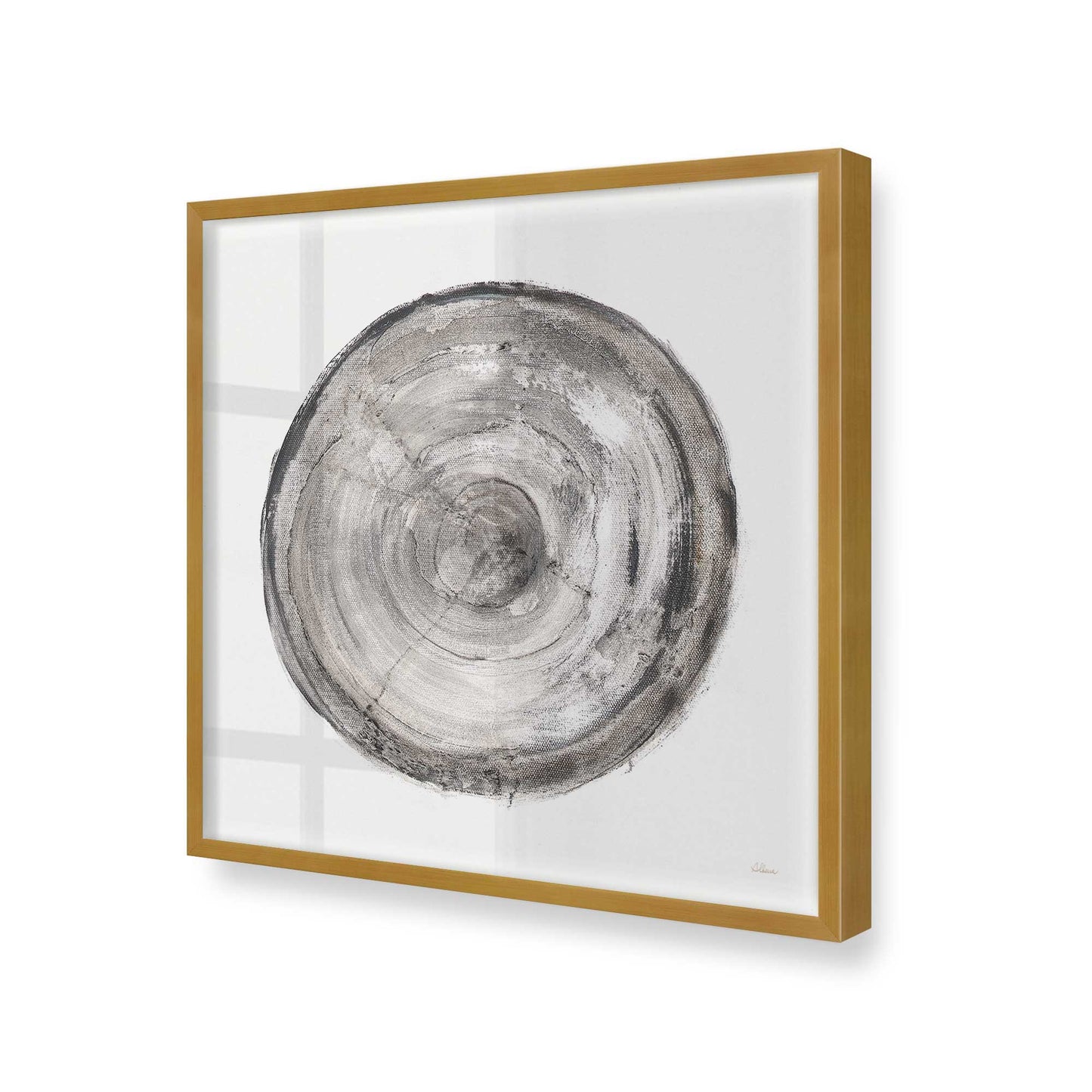 [Color:Polished Gold], Picture of art in a Polished Gold frame at an angle