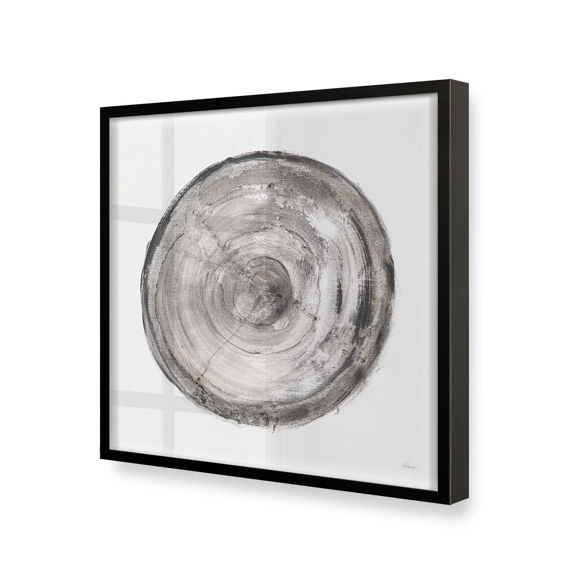 [Color:Satin Black], Picture of art in a Satin Black frame at an angle