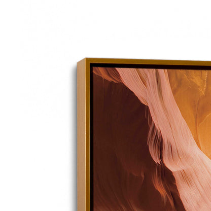 [Color:Polished Gold], Picture of art in a Polished Gold frame at an angle