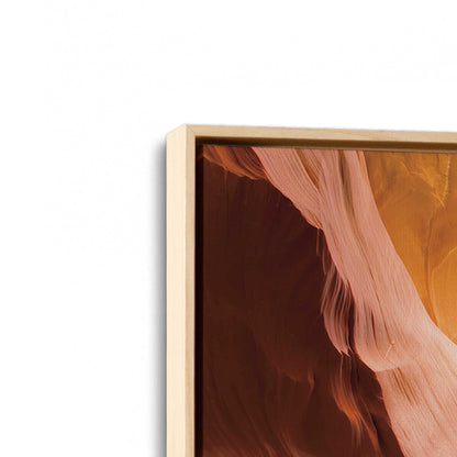 [Color:American Maple], Picture of art in a American Maple frame at an angle