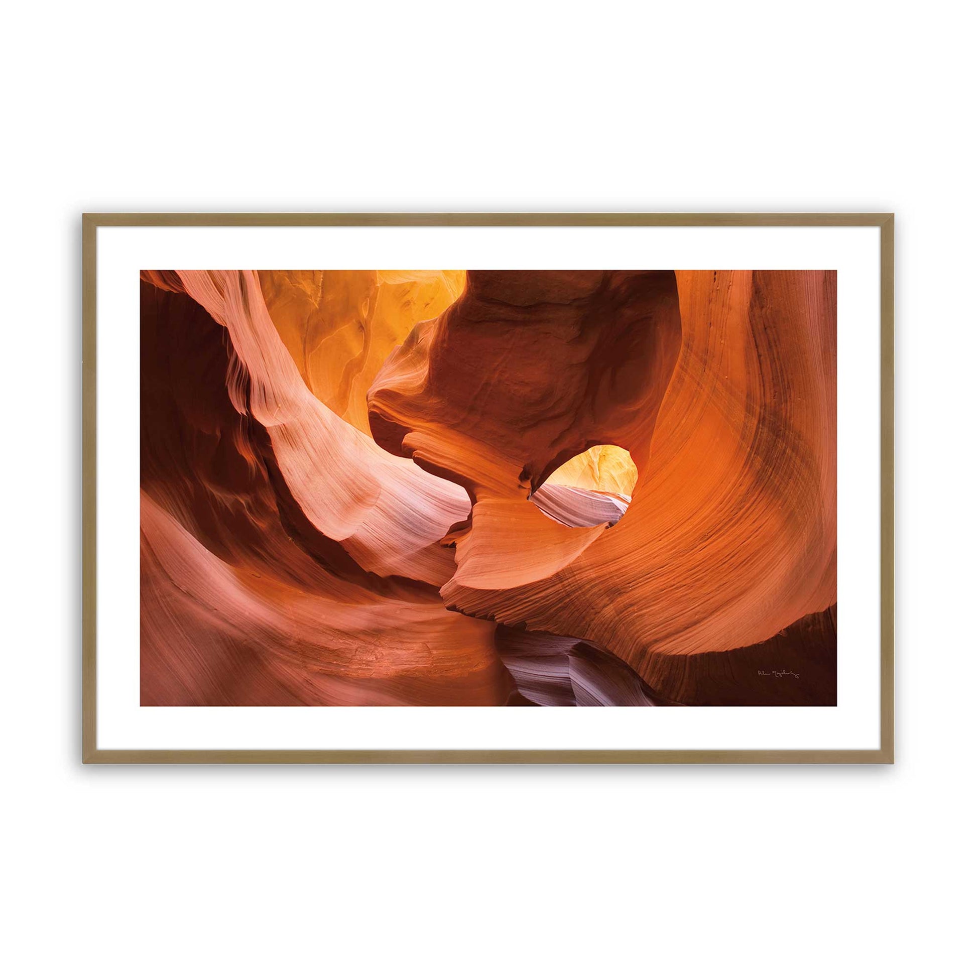 [Color:Brushed Gold], Picture of art in a Brushed Gold frame