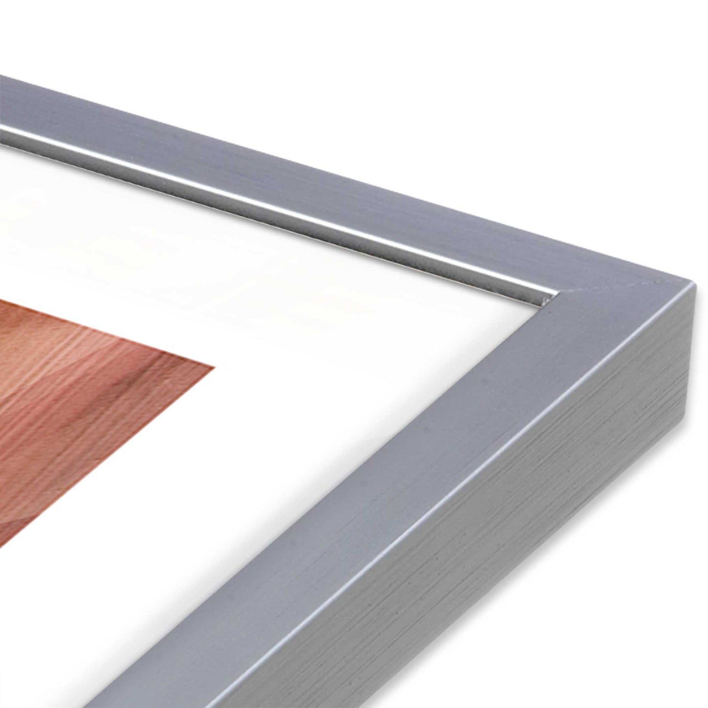 [Color:Polished Chrome], Picture of art in a Polished Chrome frame at an angle