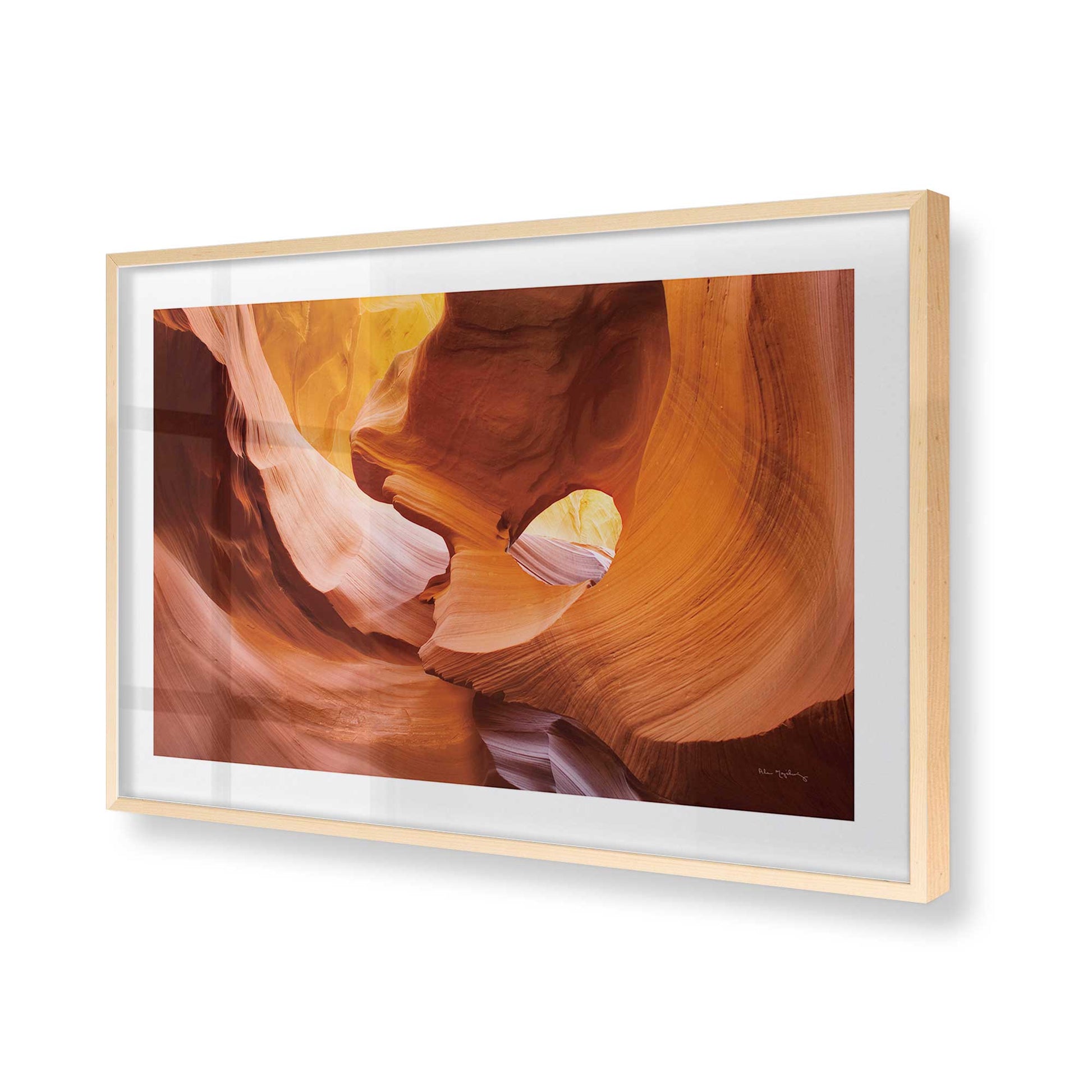 [Color:Raw Maple], Picture of art in a Raw Maple frame of the corner