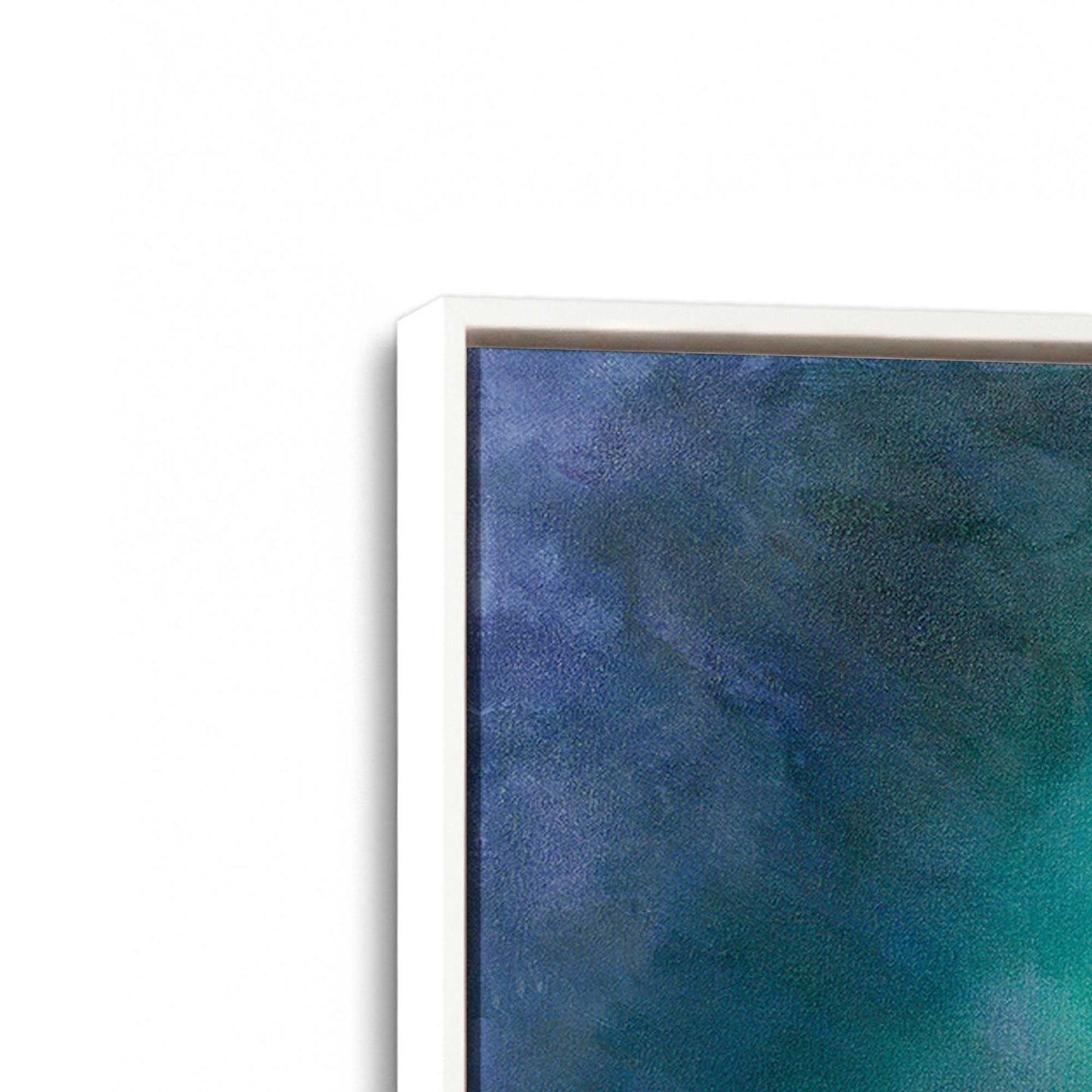 [Color:Opaque White], Picture of art in a White frame at an angle